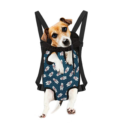 Christmas Polar Bear Pattern Print Pet Carrier Backpack
