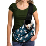 Christmas Polar Bear Pattern Print Pet Sling Carrier
