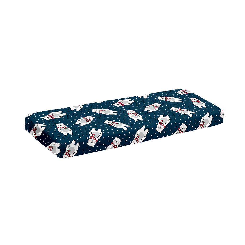 Christmas Polar Bear Pattern Print Piano Keyboard Cover
