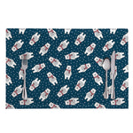 Christmas Polar Bear Pattern Print Placemat