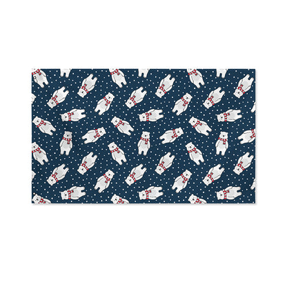 Christmas Polar Bear Pattern Print Polyester Flag