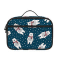 Christmas Polar Bear Pattern Print Portable Lunch Bag