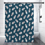 Christmas Polar Bear Pattern Print Premium Shower Curtain