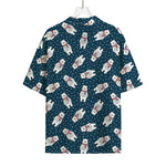 Christmas Polar Bear Pattern Print Rayon Hawaiian Shirt