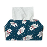 Christmas Polar Bear Pattern Print Rectangle Tissue Box Cover