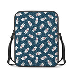 Christmas Polar Bear Pattern Print Rectangular Crossbody Bag