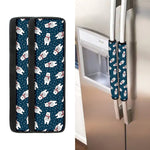 Christmas Polar Bear Pattern Print Refrigerator Handle Covers