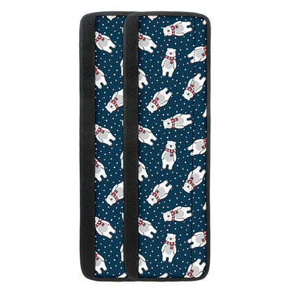 Christmas Polar Bear Pattern Print Refrigerator Handle Covers