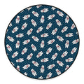 Christmas Polar Bear Pattern Print Round Floor Mat