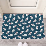 Christmas Polar Bear Pattern Print Rubber Doormat