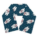 Christmas Polar Bear Pattern Print Scarf