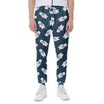 Christmas Polar Bear Pattern Print Scuba Joggers