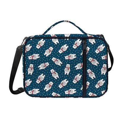 Christmas Polar Bear Pattern Print Shoulder Strap Bible Bag