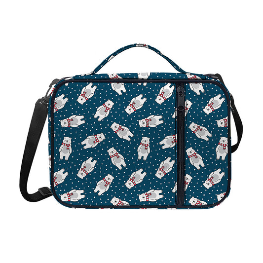 Christmas Polar Bear Pattern Print Shoulder Strap Bible Bag