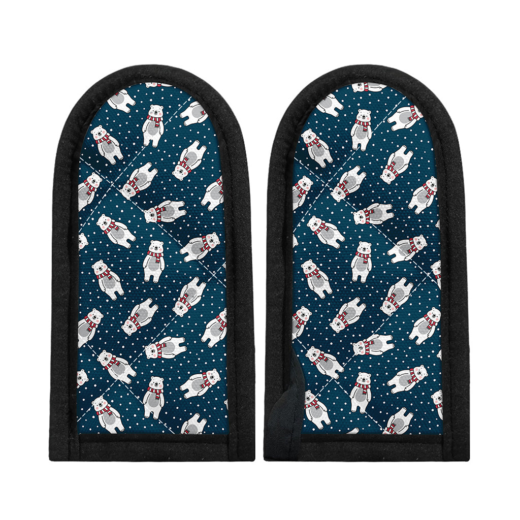 Christmas Polar Bear Pattern Print Skillet Handle Cover