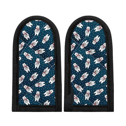 Christmas Polar Bear Pattern Print Skillet Handle Cover