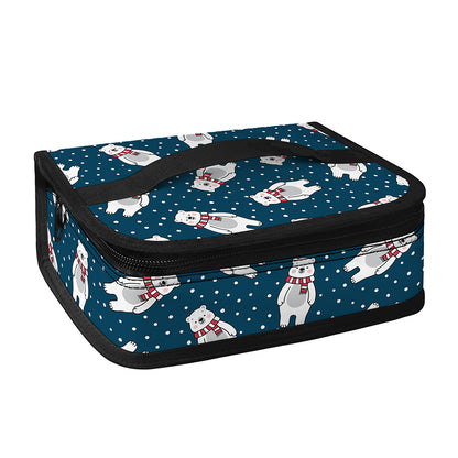 Christmas Polar Bear Pattern Print Small Lunch Bag