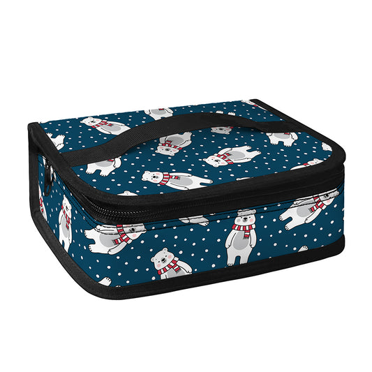 Christmas Polar Bear Pattern Print Small Lunch Bag