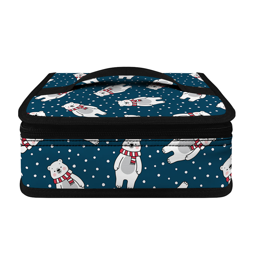 Christmas Polar Bear Pattern Print Small Lunch Bag