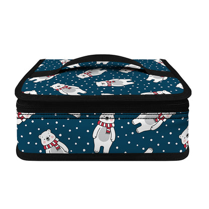 Christmas Polar Bear Pattern Print Small Lunch Bag