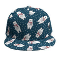 Christmas Polar Bear Pattern Print Snapback Cap