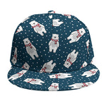 Christmas Polar Bear Pattern Print Snapback Cap
