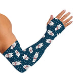 Christmas Polar Bear Pattern Print Sun Protection Arm Sleeves