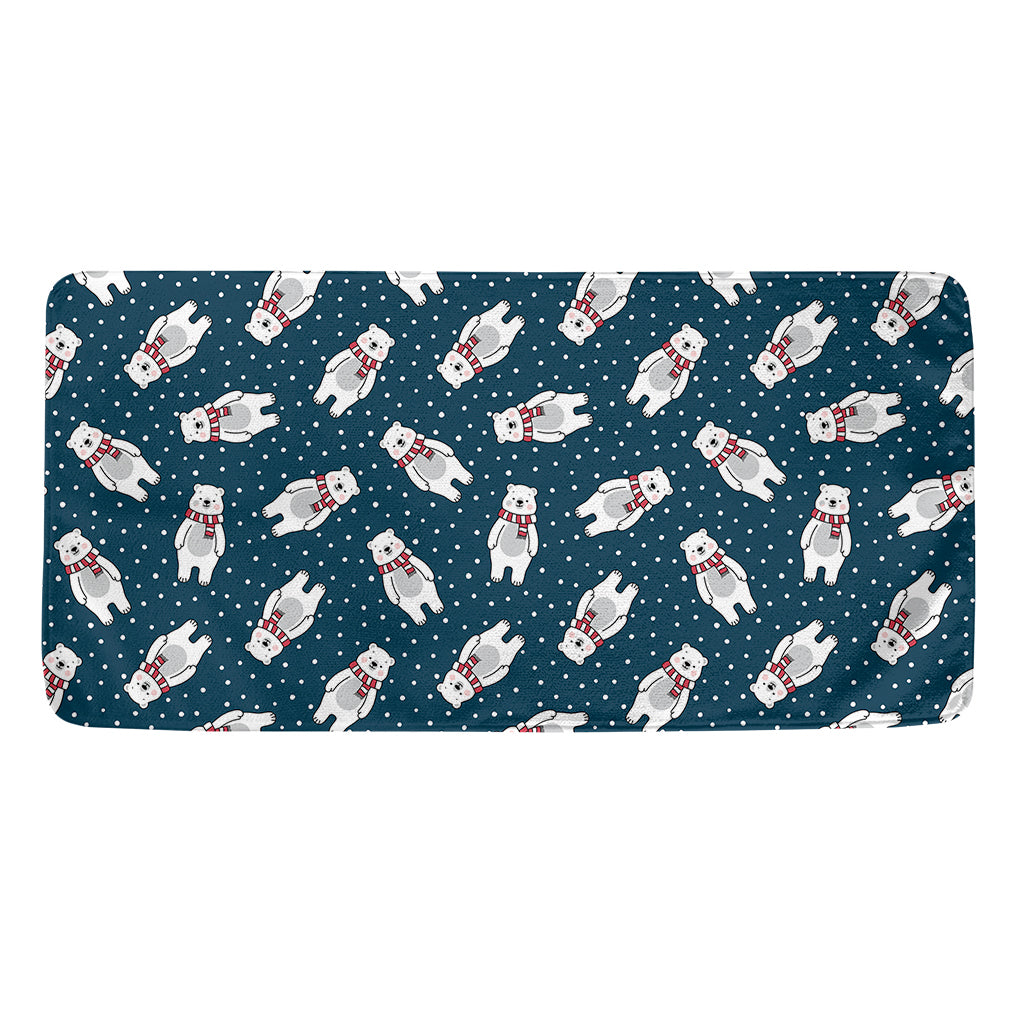 Christmas Polar Bear Pattern Print Towel