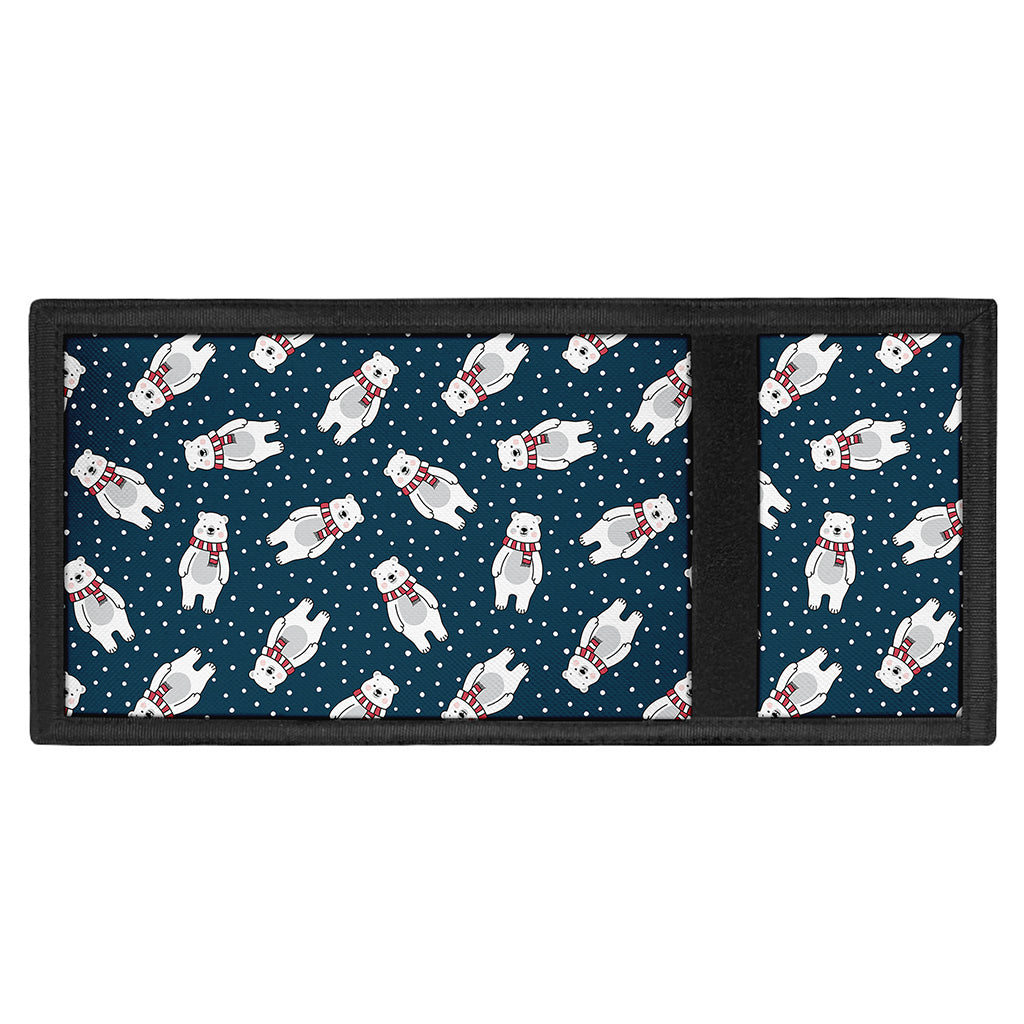 Christmas Polar Bear Pattern Print Trifold Wallet