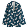 Christmas Polar Bear Pattern Print Women's Blazer