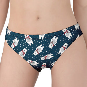 Christmas Polar Bear Pattern Print Women's Panties