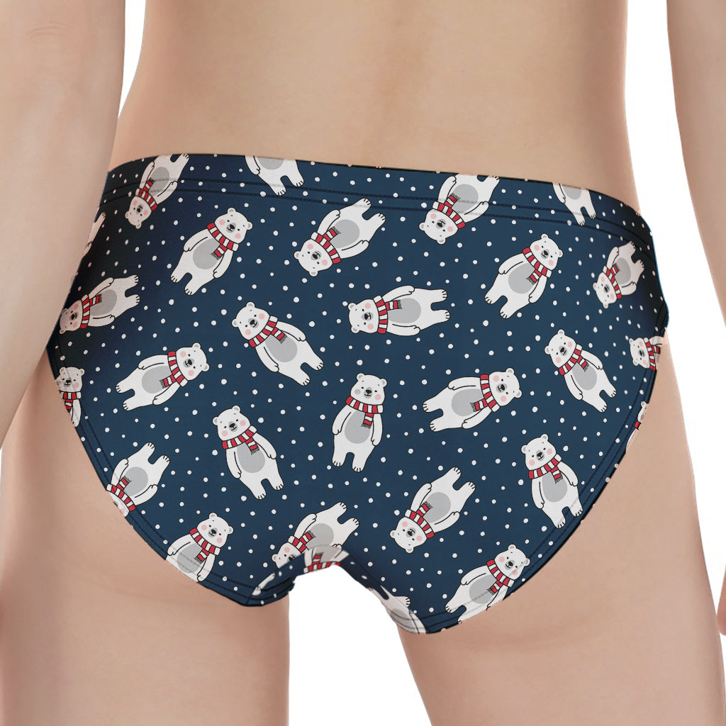 Christmas Polar Bear Pattern Print Women's Panties