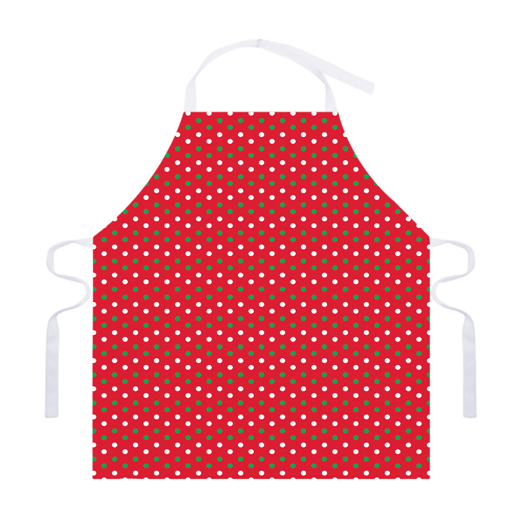 Christmas Polka Dot Pattern Print Adjustable Apron