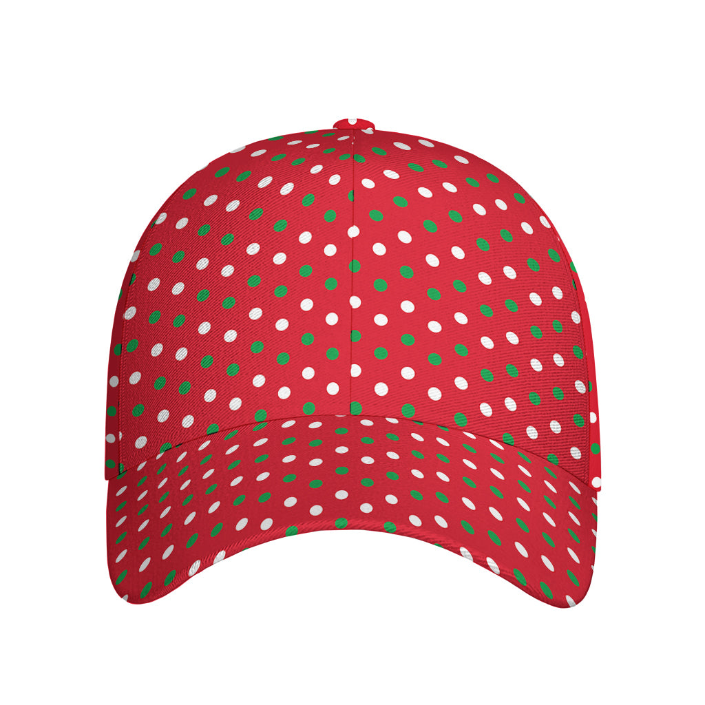 Christmas Polka Dot Pattern Print Baseball Cap