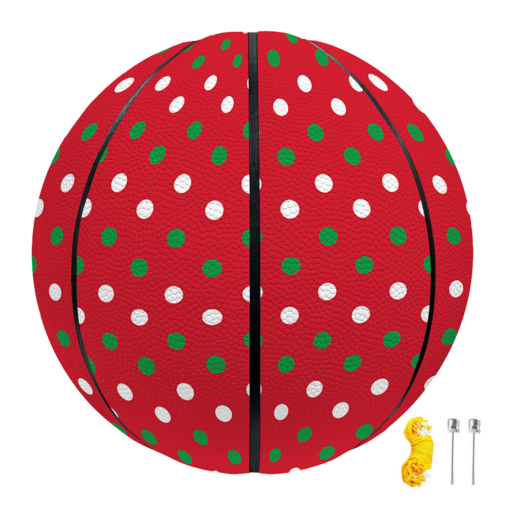 Christmas Polka Dot Pattern Print Basketball