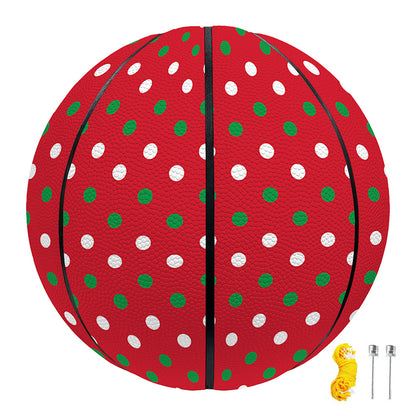Christmas Polka Dot Pattern Print Basketball