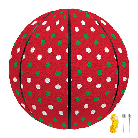 Christmas Polka Dot Pattern Print Basketball