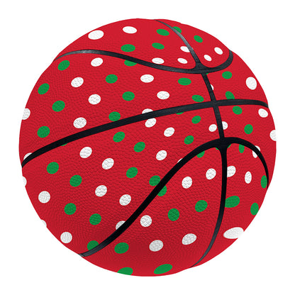 Christmas Polka Dot Pattern Print Basketball