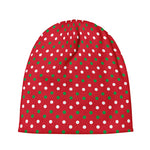 Christmas Polka Dot Pattern Print Beanie