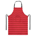 Christmas Polka Dot Pattern Print Bib Apron With Pocket