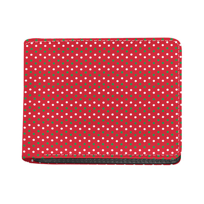 Christmas Polka Dot Pattern Print Bifold Wallet