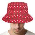 Christmas Polka Dot Pattern Print Bucket Hat