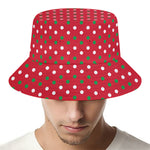 Christmas Polka Dot Pattern Print Bucket Hat