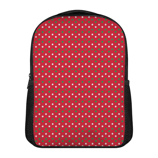 Christmas Polka Dot Pattern Print Casual Backpack