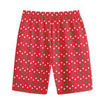 Christmas Polka Dot Pattern Print Cotton Shorts