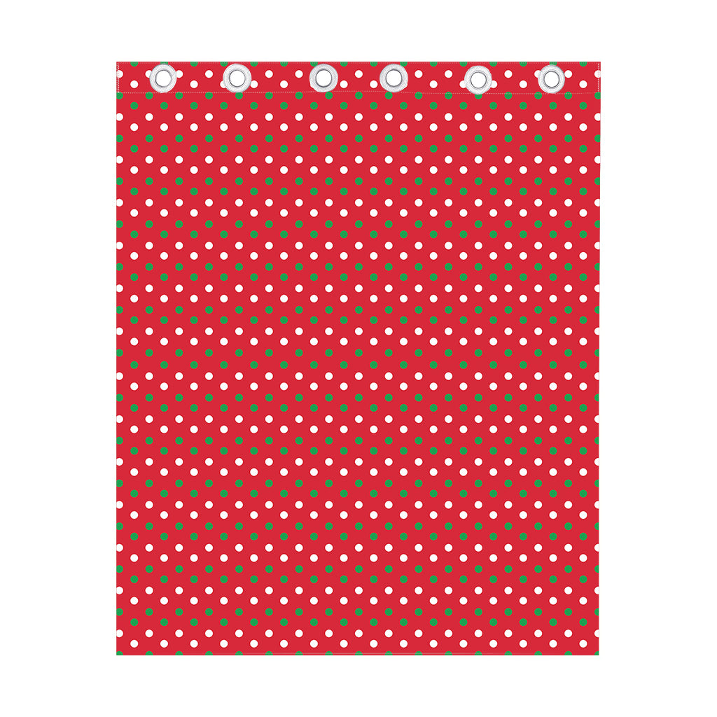 Christmas Polka Dot Pattern Print Curtain
