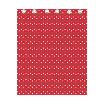 Christmas Polka Dot Pattern Print Curtain