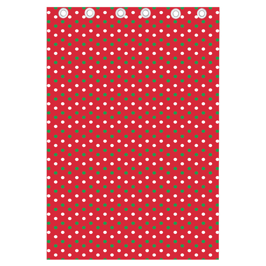 Christmas Polka Dot Pattern Print Curtain