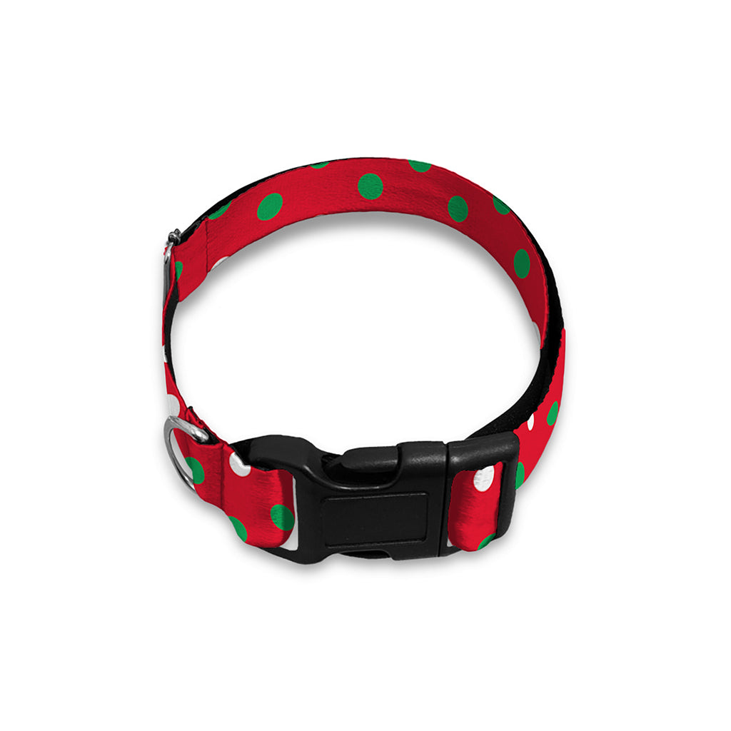 Christmas Polka Dot Pattern Print Dog Collar
