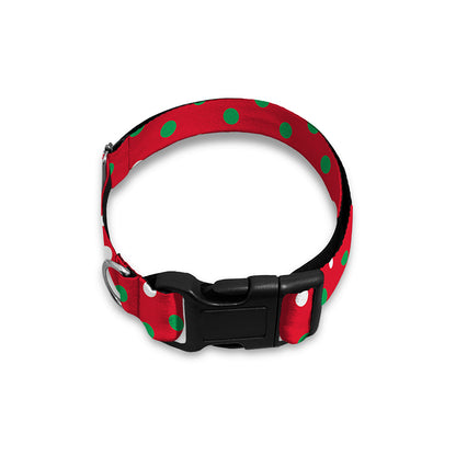 Christmas Polka Dot Pattern Print Dog Collar